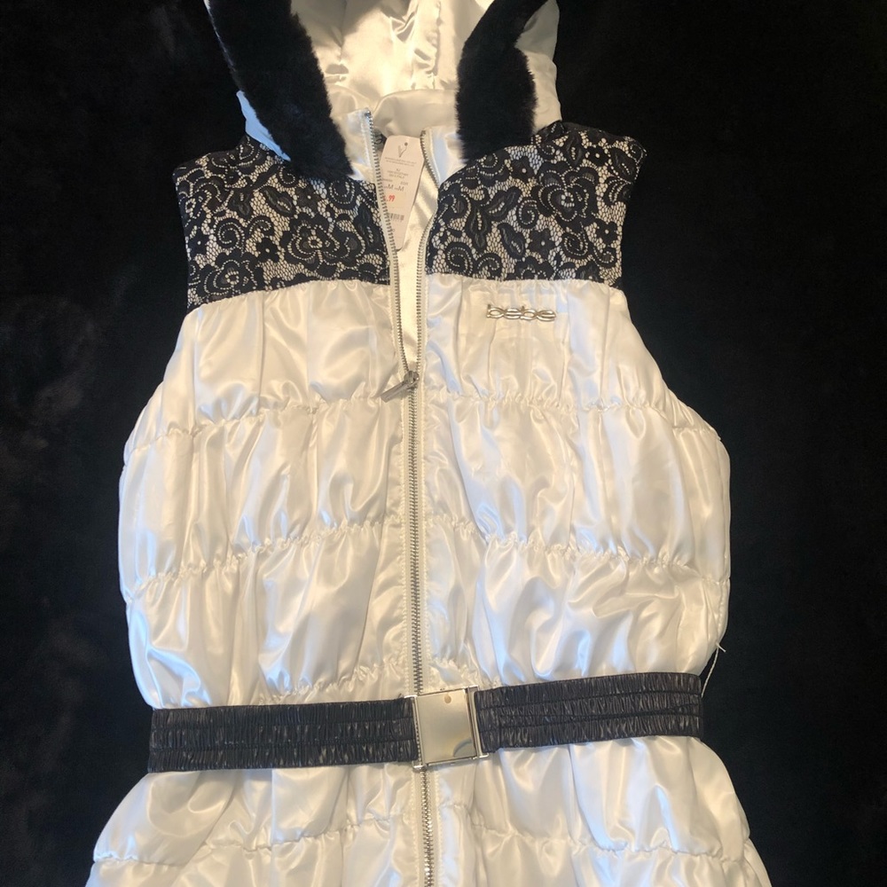 Bebe hooded puffer vest
